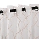 preview thumbnail 2 of 2, Superior Modern Geometric Lattice Sheer Curtain Set with 2 Panels