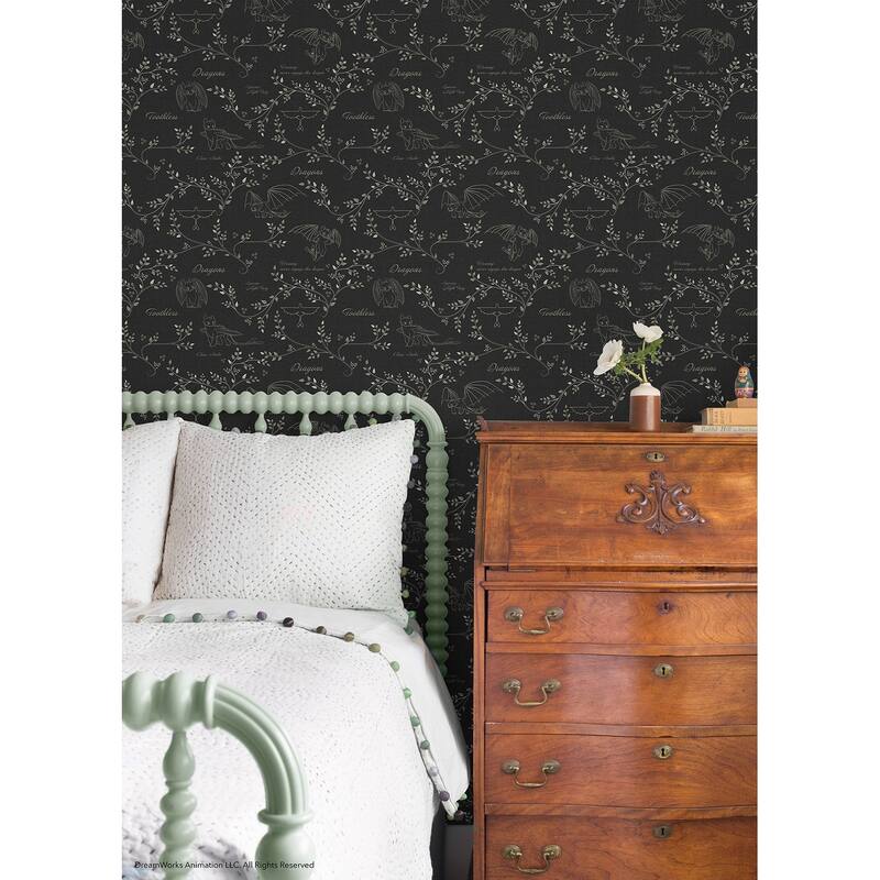 How to Train Your Dragon Toothless Radical Nature Black Peel and Stick Wallpaper