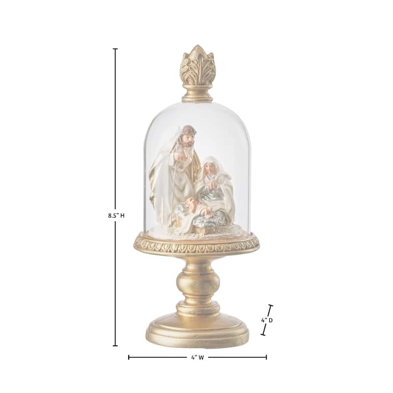 8.5" Resin Holy Family Cloche