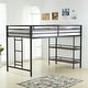 preview thumbnail 1 of 5, Sturdy Junior Twin Loft Bed for Kids,Loft Bed w/Wood Shelf & Guardrail