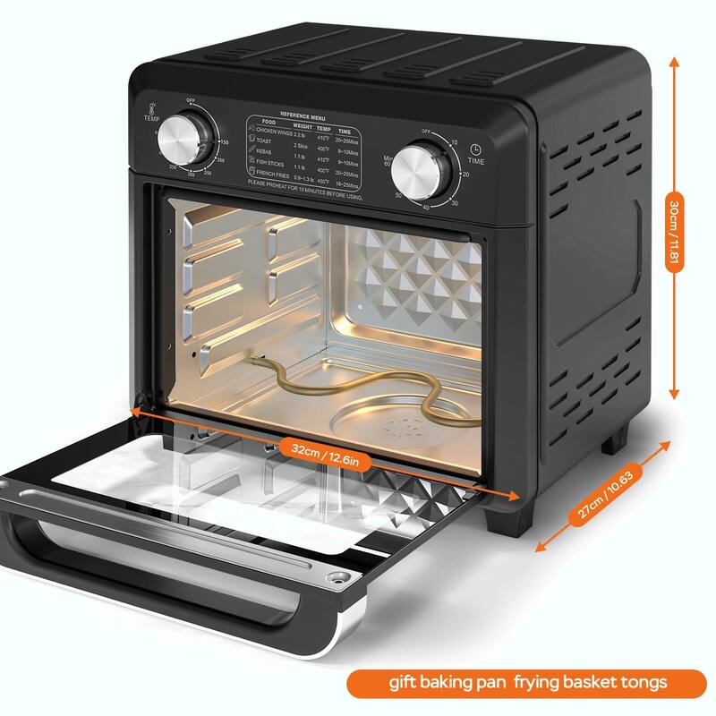 Compact Air Fryer Toaster Oven 11QT, 2-Slice Toast, Countertop Oven