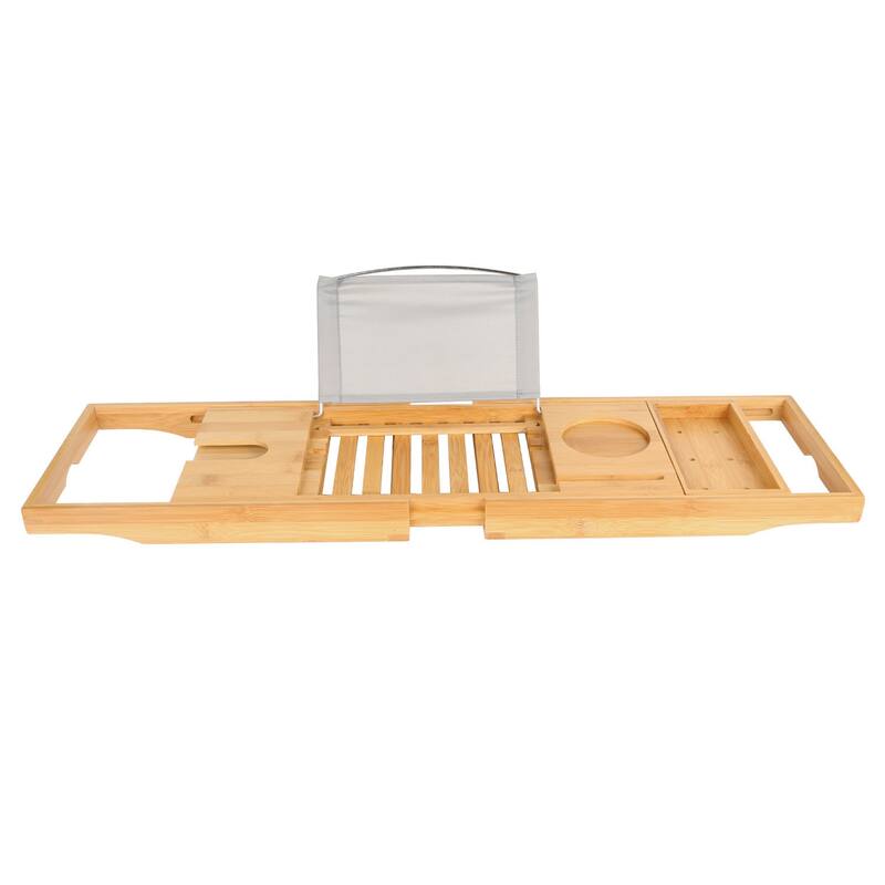 Bathtub Caddy Tray Crafted Bamboo Bath Tray Extendable Reading Rack