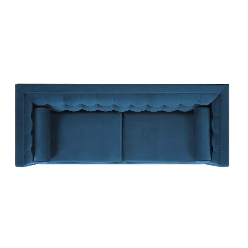 Jack 84" Mid-Century Modern Tuxedo Sofa with Bolster Pillows