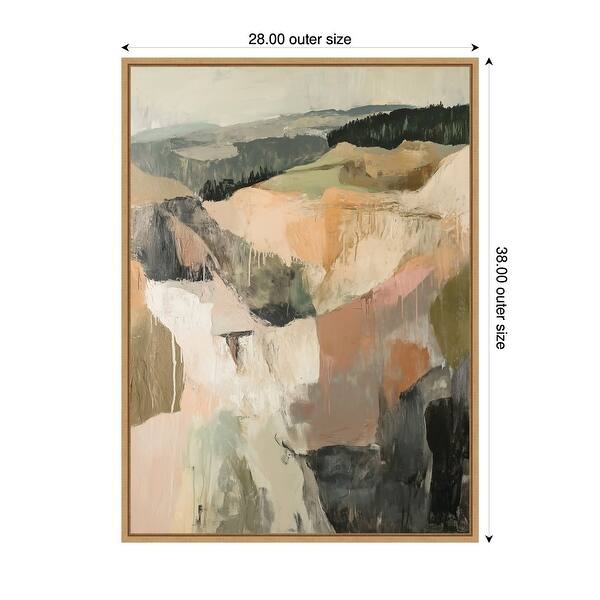 Kate and Laurel Sylvie Tonal Mountains I Framed Canvas by Amy Lighthall ...