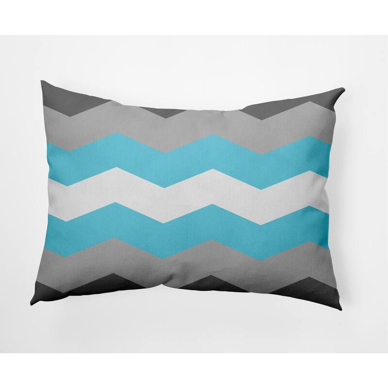 Pride Chevron Outdoor Throw Pillow - 14" x 20" - Demi Boy Chevron