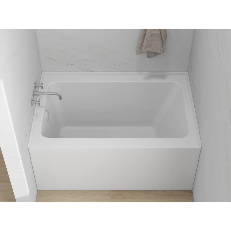 Vanity Art Alcove Soaking Acrylic Bathtub