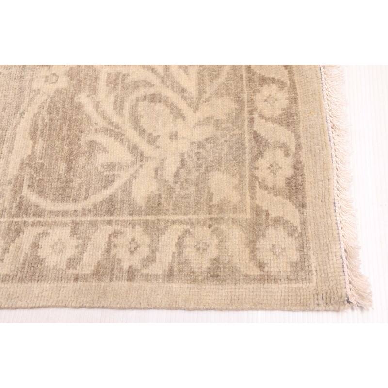 ECARPETGALLERY Hand-knotted Finest Oushak Light Khaki Wool Rug - 7'11 x 9'9
