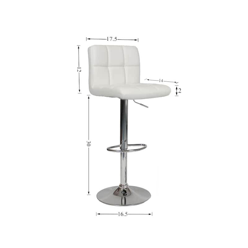 Swivel Adjustable Hydraulic Bar Stool,Set of 2