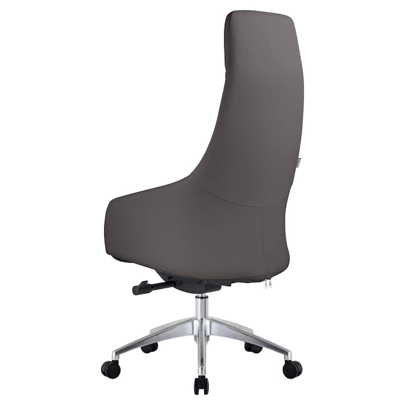 LeisureMod Celeste High-Back Executive Leather Office Chair with Swivel and Tilt