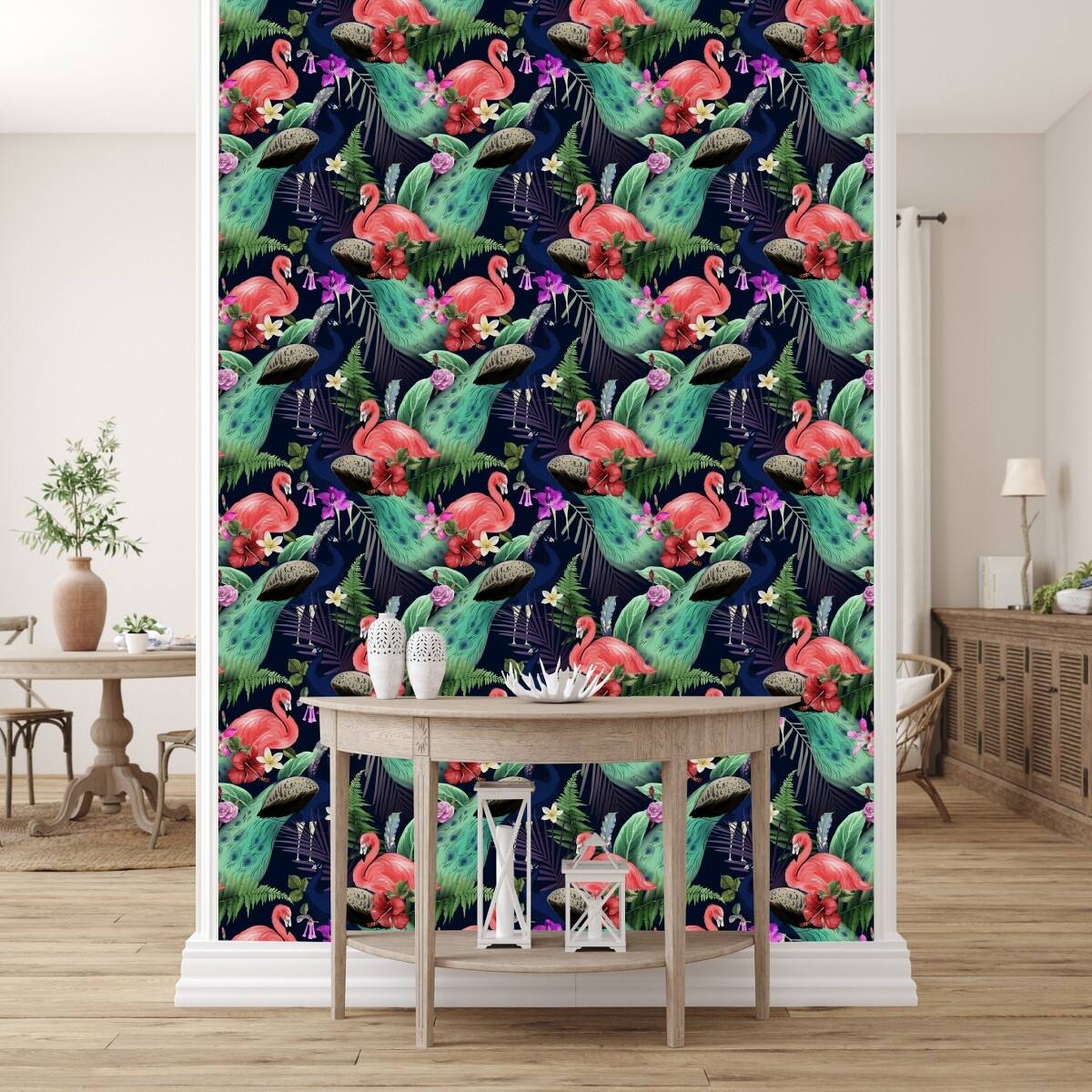 Flamingos and Peacocks Wallpaper Peel and Stick and Prepasted Bed Bath & Beyond 36791878