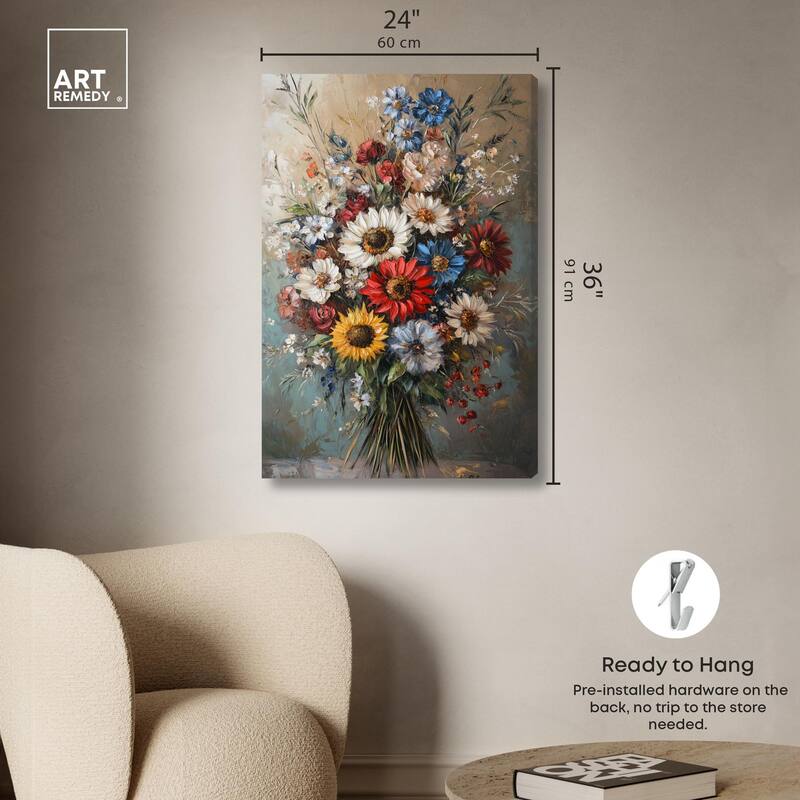 Symphony of Flowers I Canvas by Art Remedy, Gallery Wrapped