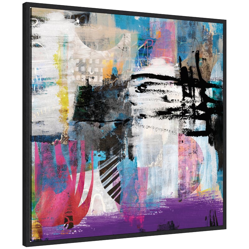 Kate and Laurel NC Endless Thoughts by Nikki Chu Framed Canvas Wall Art Print - 30 x 30