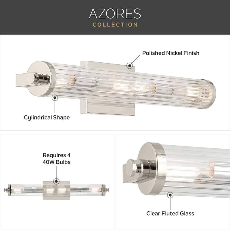 Kichler Lighting Azores 25 in. 4-Light Bathroom Vanity Light