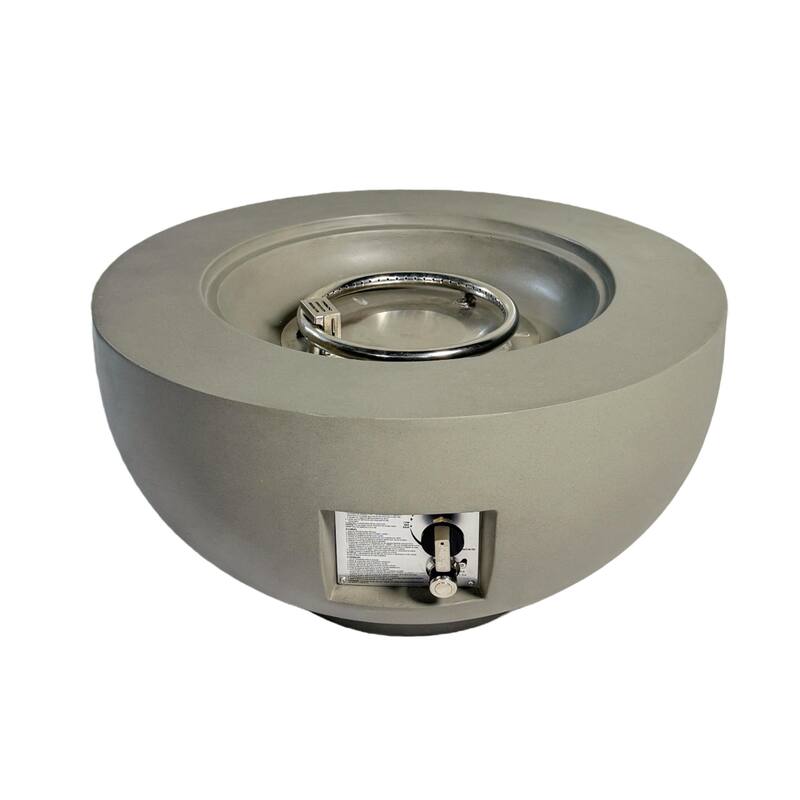 GDFStudio - 28" Outdoor Round Magnesium Oxide Fire Pit Bowl