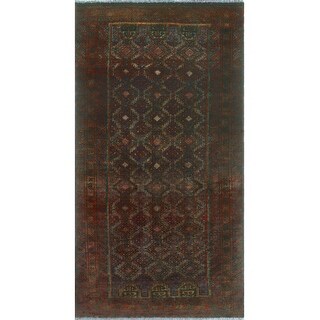 Vintage Distressed Gokhan Charcoal/Rust Runner - 2'3