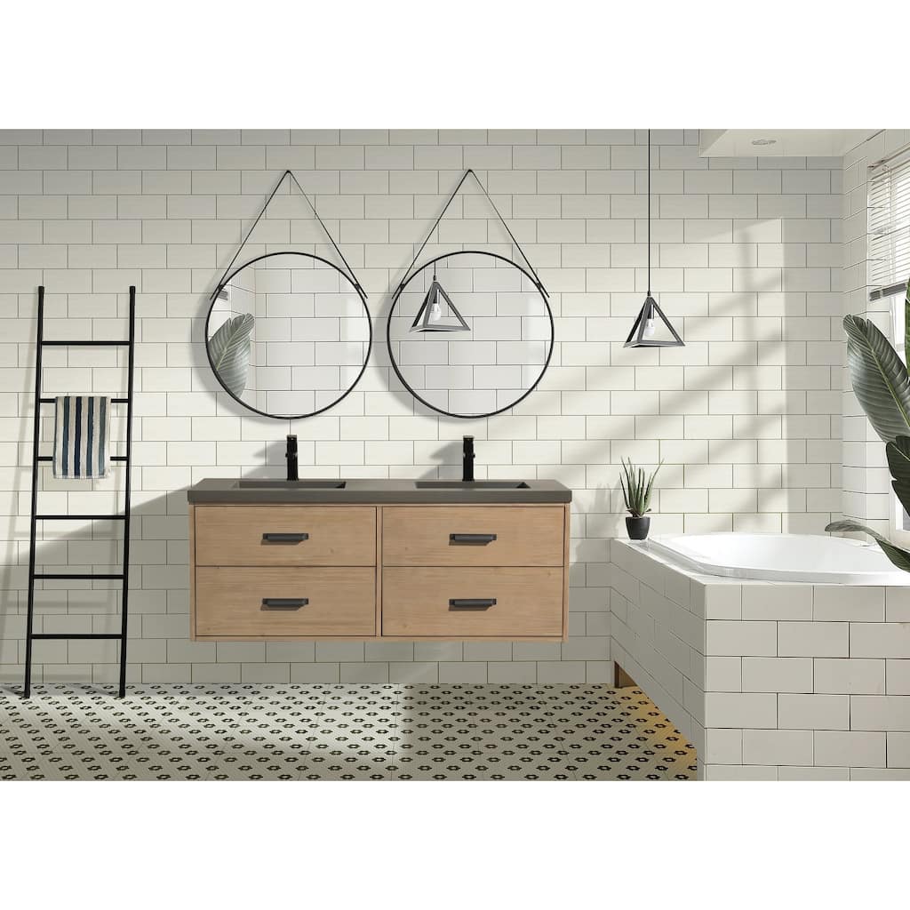 Ari Bath Kane 55" Bathroom Vanity Weathered Fir