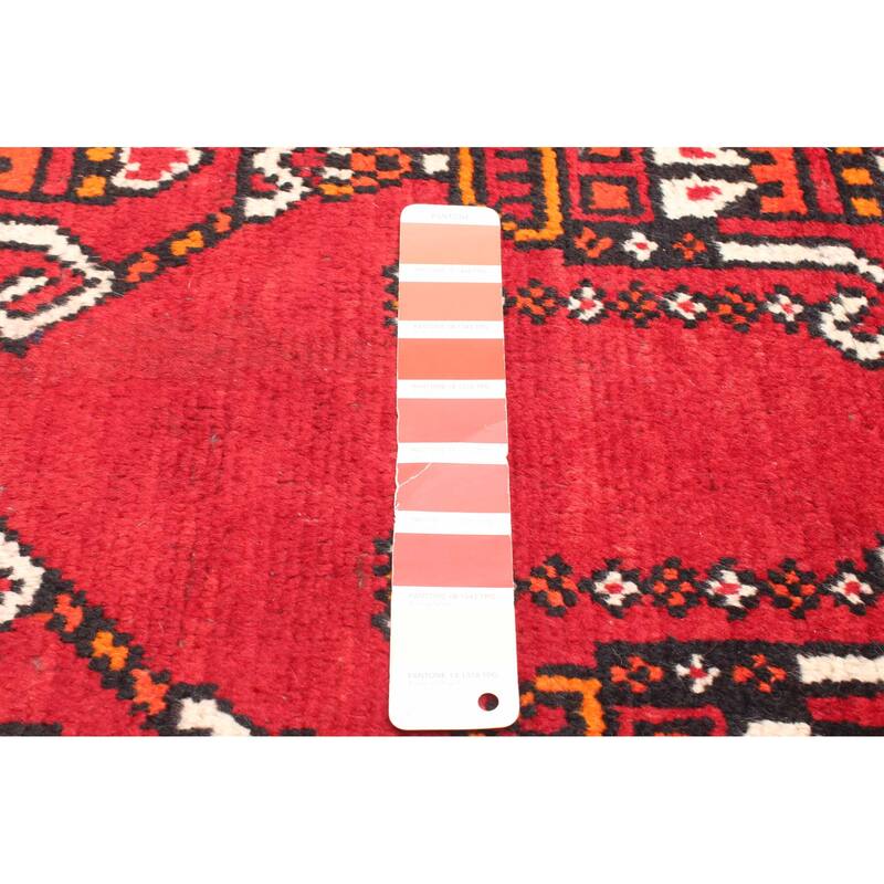 ECARPETGALLERY Hand-knotted Baluch Red Wool Rug - 3'11 x 5'11