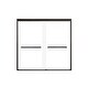 preview thumbnail 19 of 20, Frederick 59 in. W x 58 in. H Sliding Semi-Frameless Shower Door in Brushed Nickel with Clear Glass - 60 x 58
