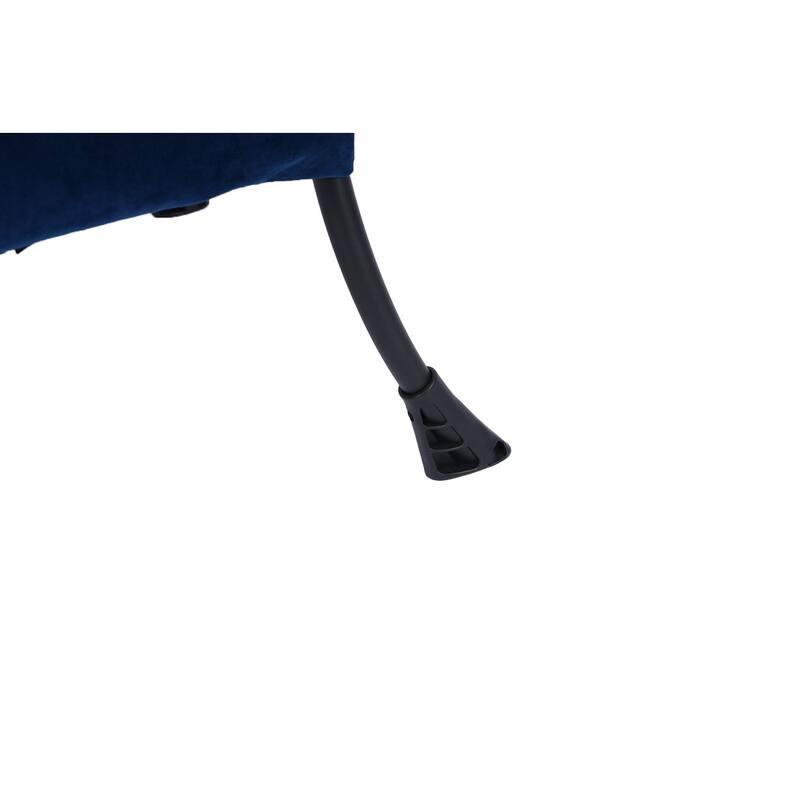 Cotton Fabric Lazy Sofa Chair with Footrest for Ultimate Comfort