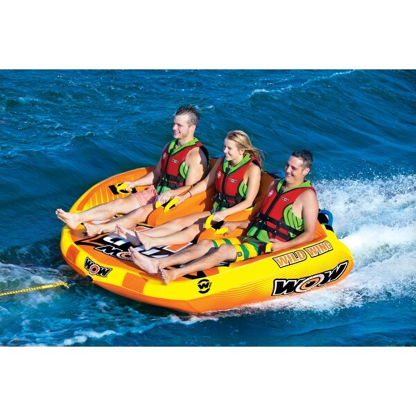 WOW Sports Wild Wing 3 Person Towable Water Tube For Pool 