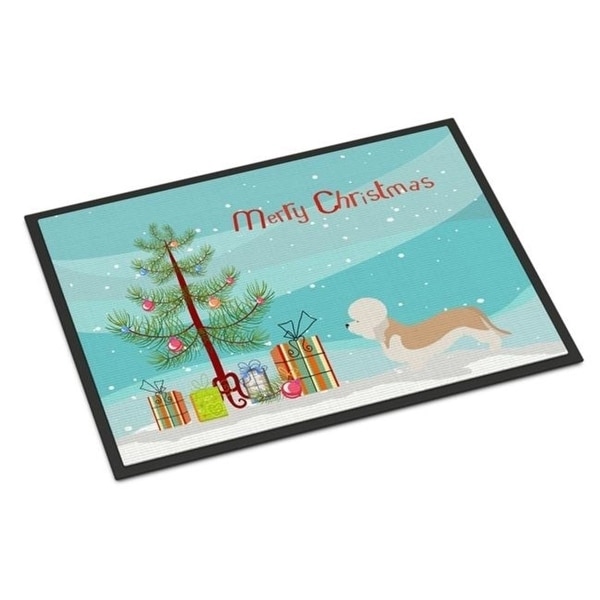 Carolines Treasures BB8474JMAT Dandie Dinmont Terrier Christmas Indoor or Outdoor Mat 24 x 36 in.