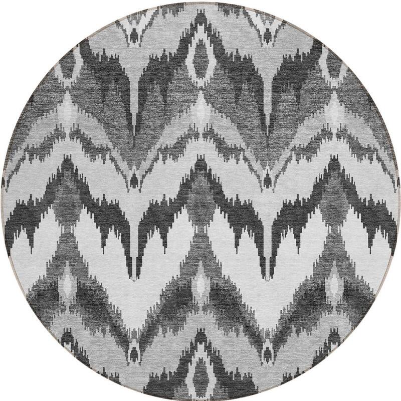 HomeRoots Ikat Transitional Rectangle Outdoor Rug