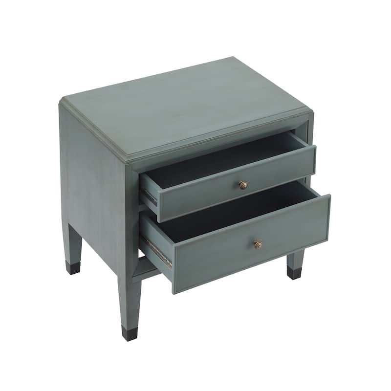 Christopher Knight Home - Classic Modern Classic 2-Drawer Nightstand with Smooth Glide Drawers
