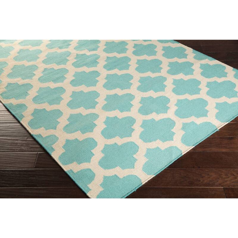Hand-woven Samick Moroccan Trellis Flatweave Wool Runner Area Rug