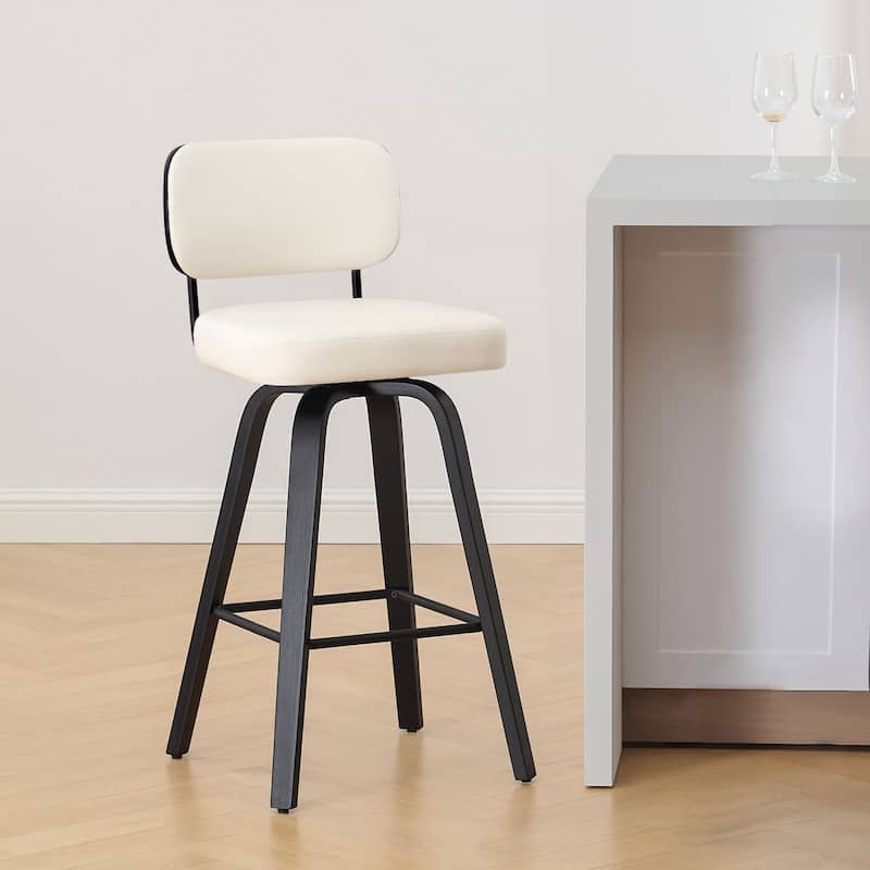 26"/29" Swivel Counter/Bar Stools with Black Bentwood Legs