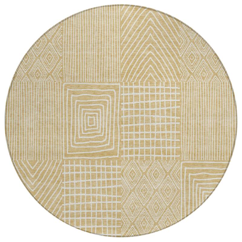 HomeRoots Geometric Transitional Rectangle Outdoor Rug