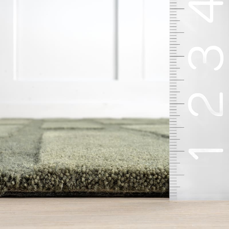 Remy Crosshatch Wool Area Rug