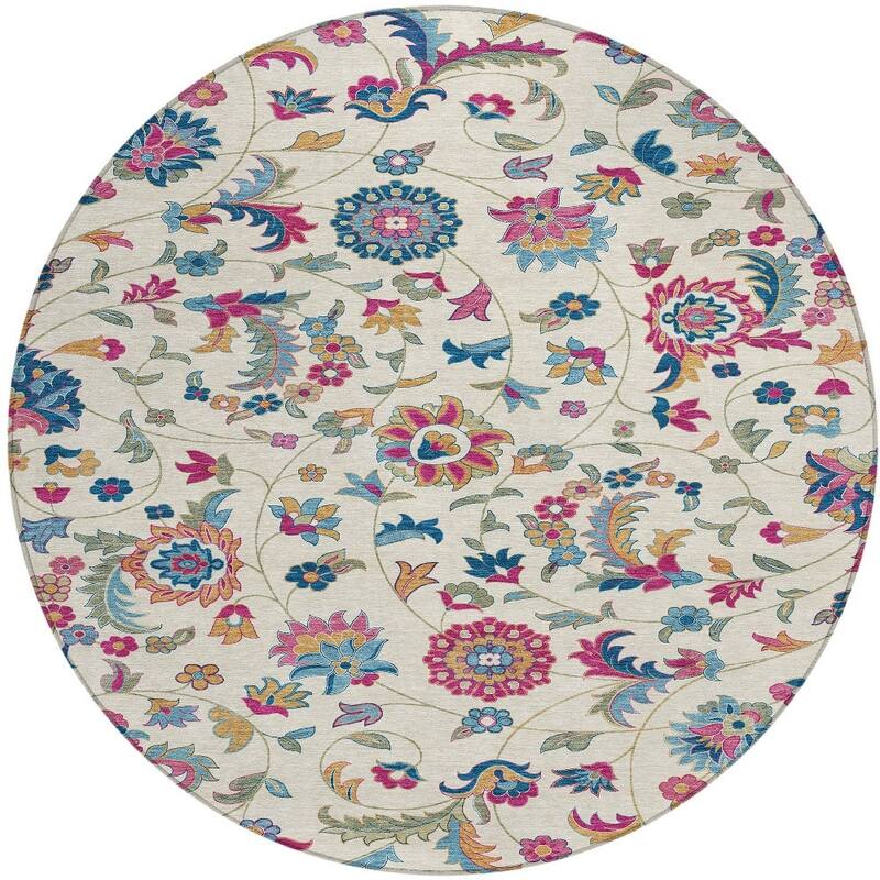 HomeRoots Floral Transitional Rectangle Outdoor Rug