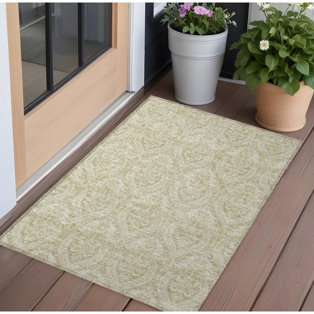 Almit Lush Floral Weather Resistant Versatile Elegance Outdoor Rug