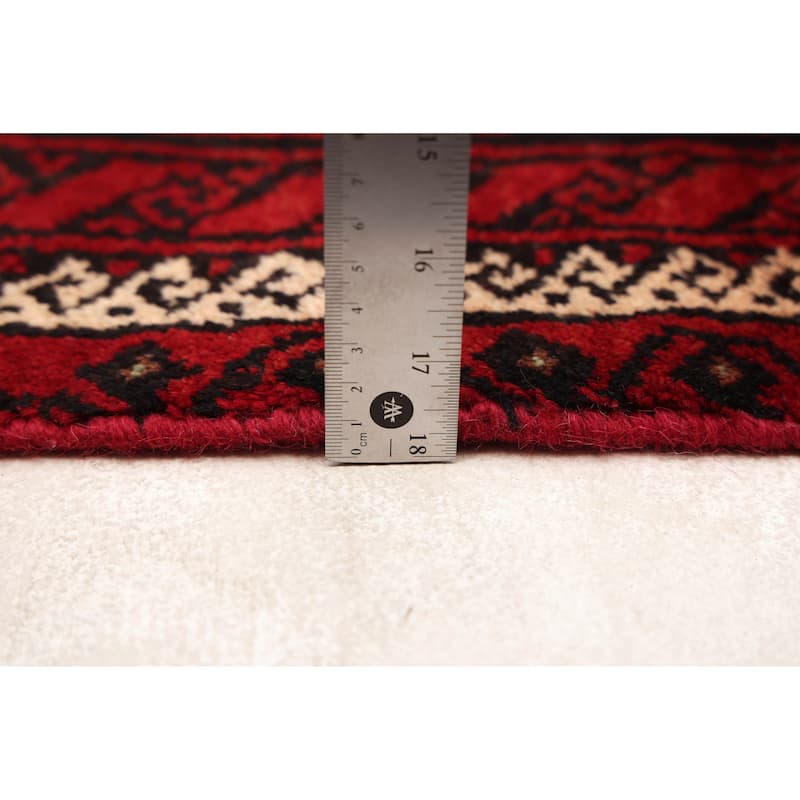 ECARPETGALLERY Hand-knotted Teimani Red Wool Rug - 3'8 x 6'10