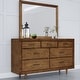 preview thumbnail 1 of 16, Abbyson Retro Mid Century Wood 7 Drawer Dresser and Mirror
