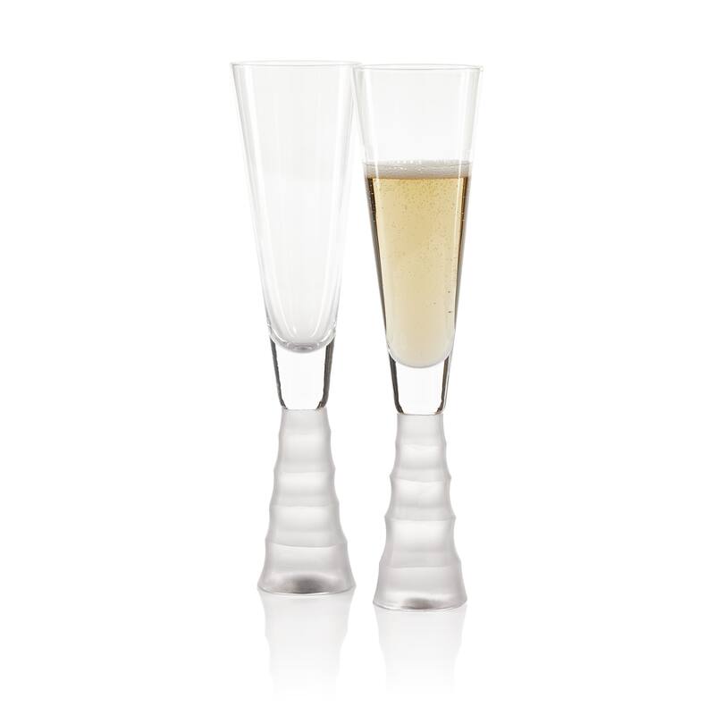Terrell Bamboo Stem Champagne Flutes, Set of 4