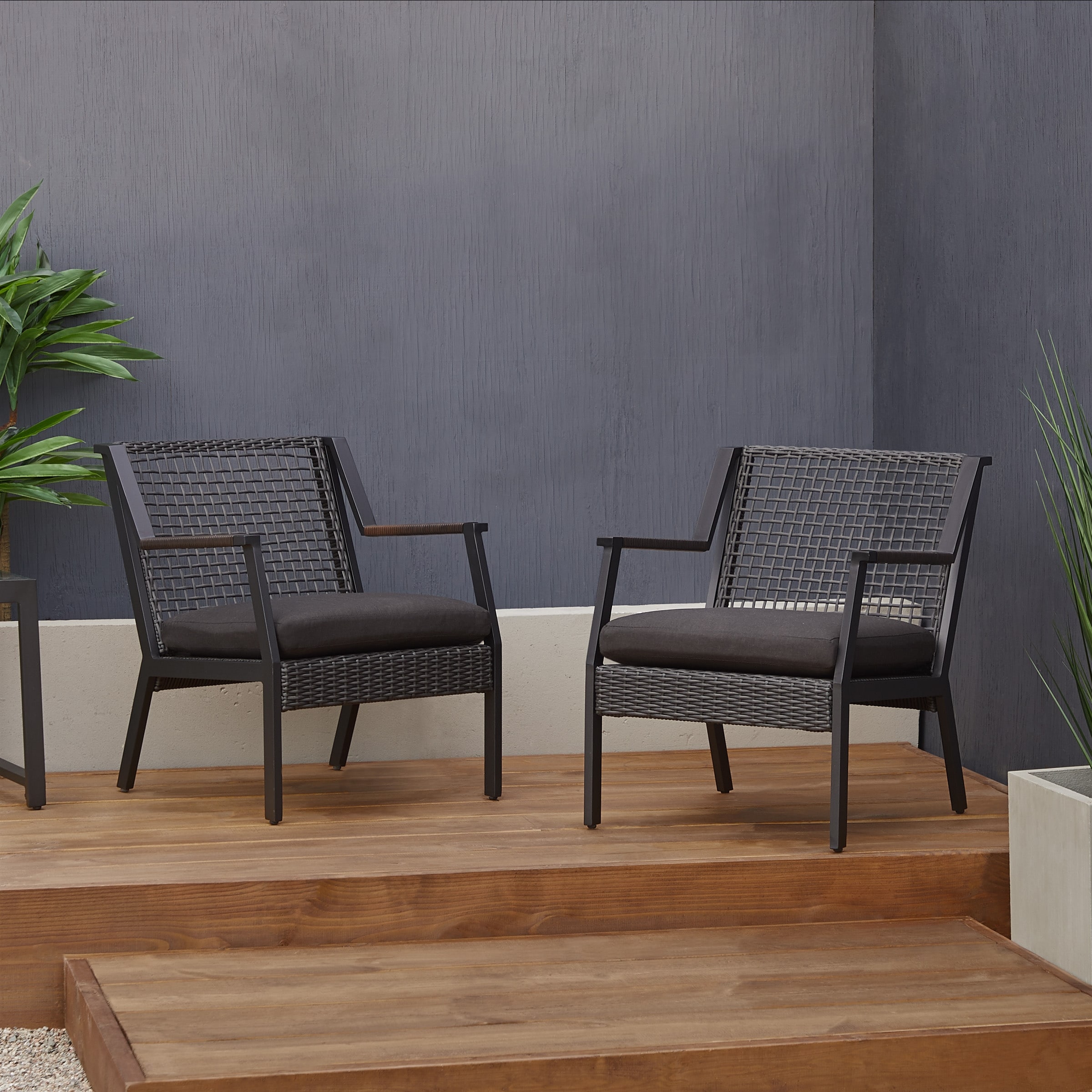 Real Flame Calvin Chair (Set of two) Black 25.25”