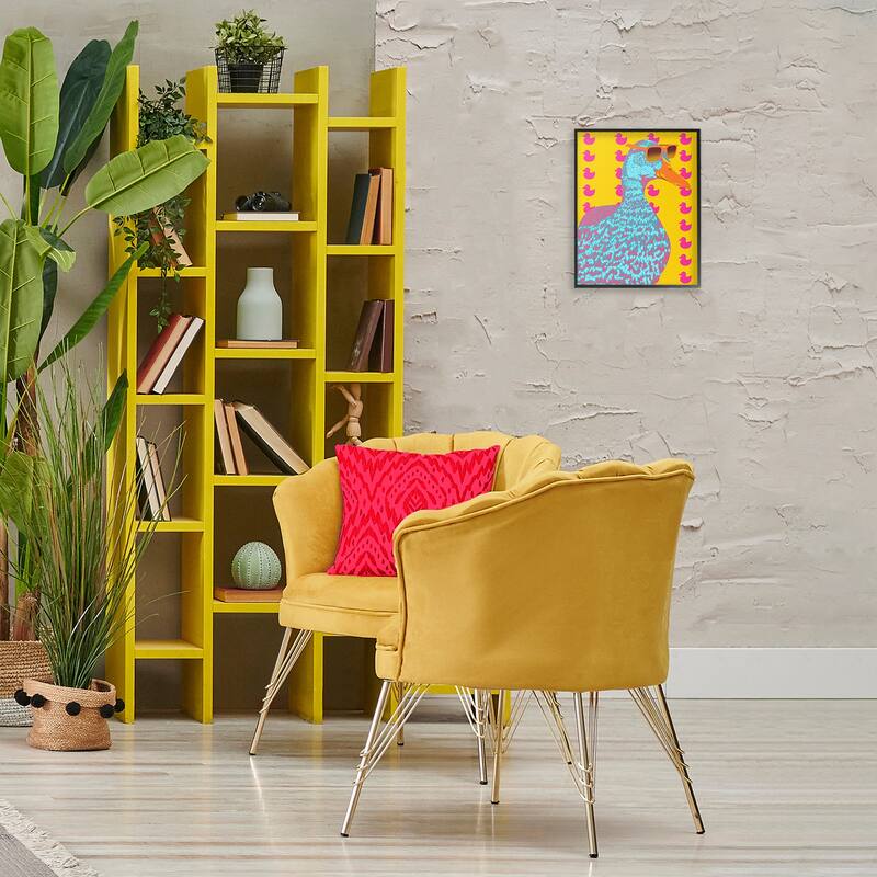 Stupell Quirky Vibrant Goose Framed Giclee Art Design By Marcus Prime