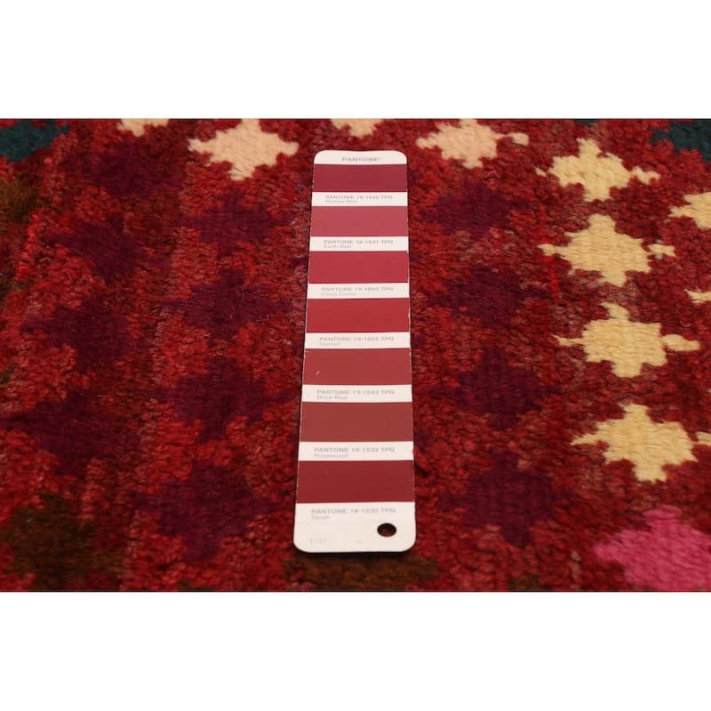 ECARPETGALLERY Hand-knotted Akhjah Red Wool Rug - 6'10 x 9'11