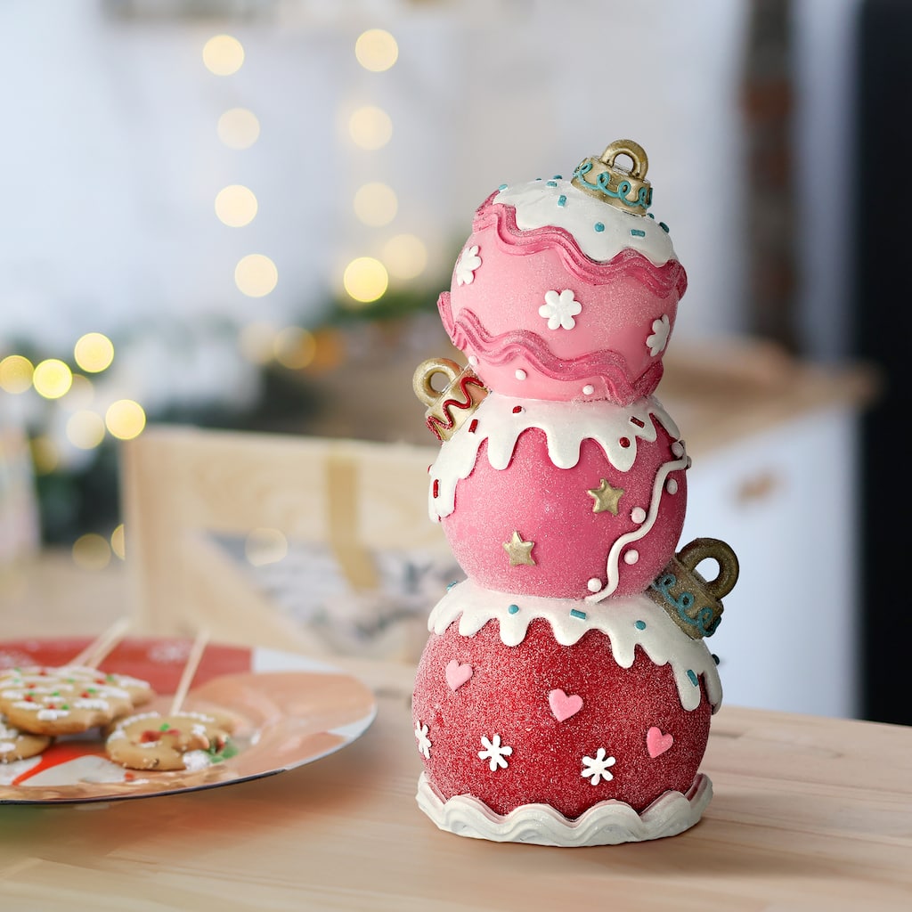 11" Resin Triple Candy Table Ornament
