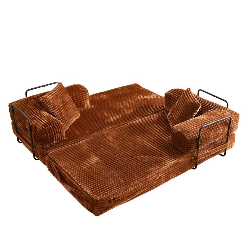 OVIOS Supreme Soft Fluffy Loveseat Sleeper Sofa