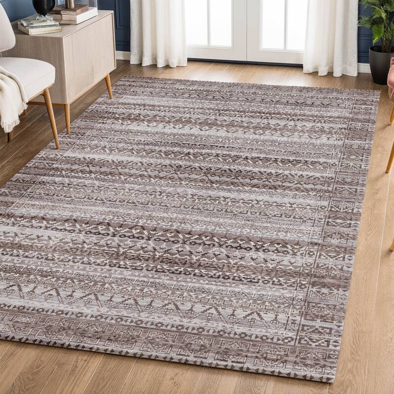 Premium Washable Super Soft Boho Stripes Mayfield Rug