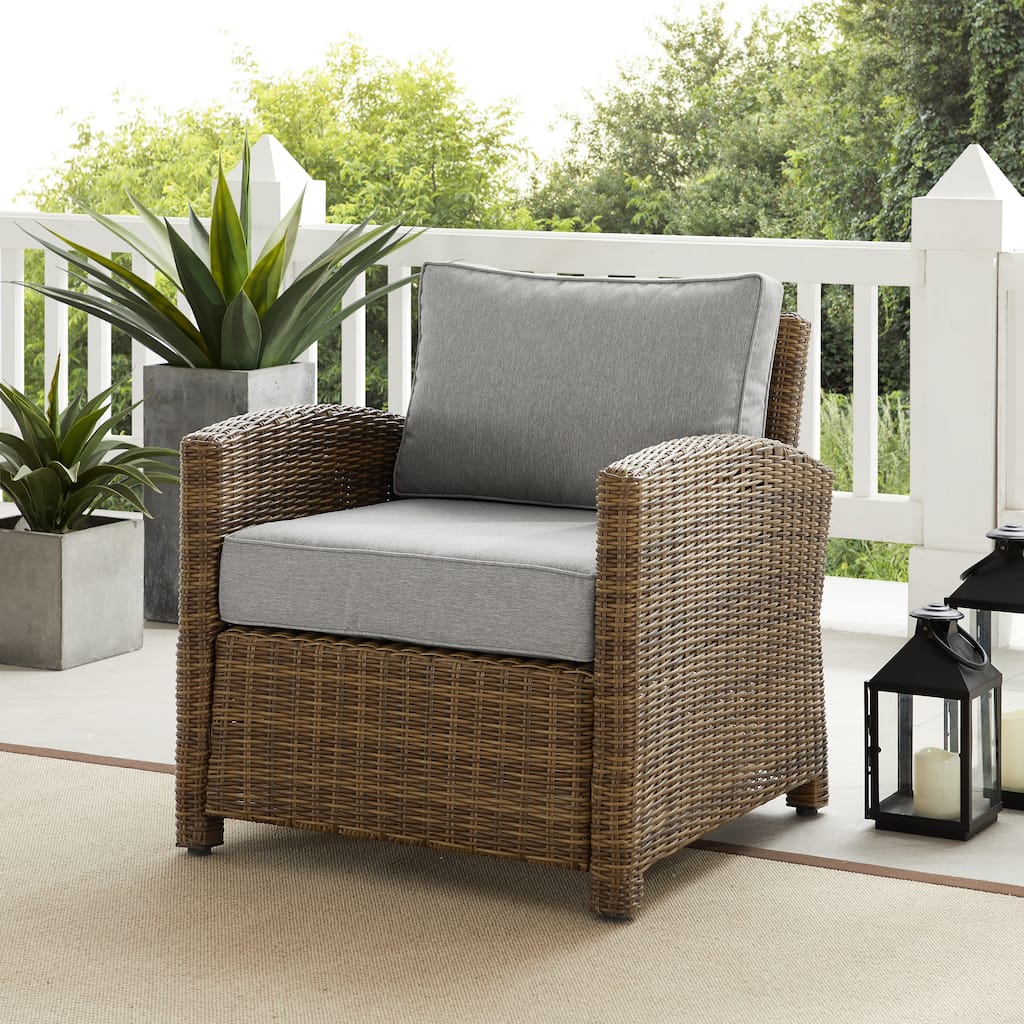 Crosley Bradenton Outdoor Wicker Armchair - 30.5 "W x 35 "D x 32.5 "H