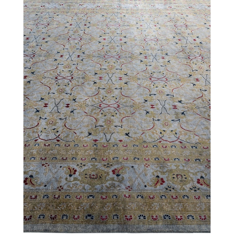Fine Vibrance One-of-a-Kind Hand-Knotted Area Rug - Gray, 8' 3" x 10' 2" - 8' 3" x 10' 2"