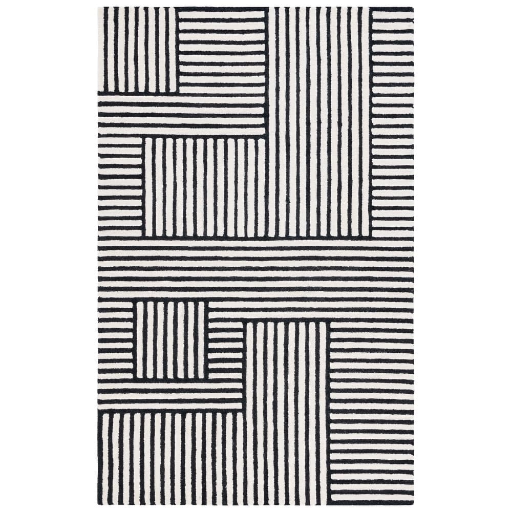 SAFAVIEH Handmade Chatham Eldbjorg Geometric Wool Rug