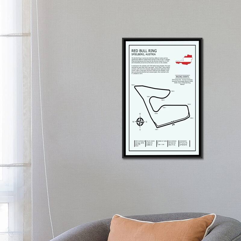 iCanvas "Red Bull Ring Austria" by Mark Rogan Framed Canvas Print