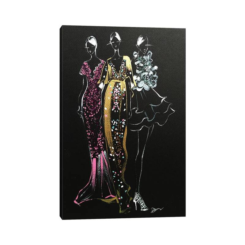 iCanvas "Inspired Fashion Illustration (Couture Gowns)" by Rongrong DeVoe Canvas Print