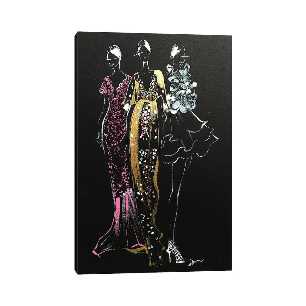 iCanvas "Inspired Fashion Illustration (Couture Gowns)" by Rongrong DeVoe Canvas Print