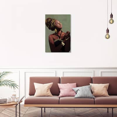 Wynwood Studio Prints People and Portraits Portrait of Strength Brown and Traditional Wall Art Canvas Print