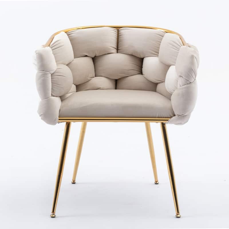 Luxury modern simple leisure velvet single sofa chair bedroom lazy person household dresser stool manicure table back chair